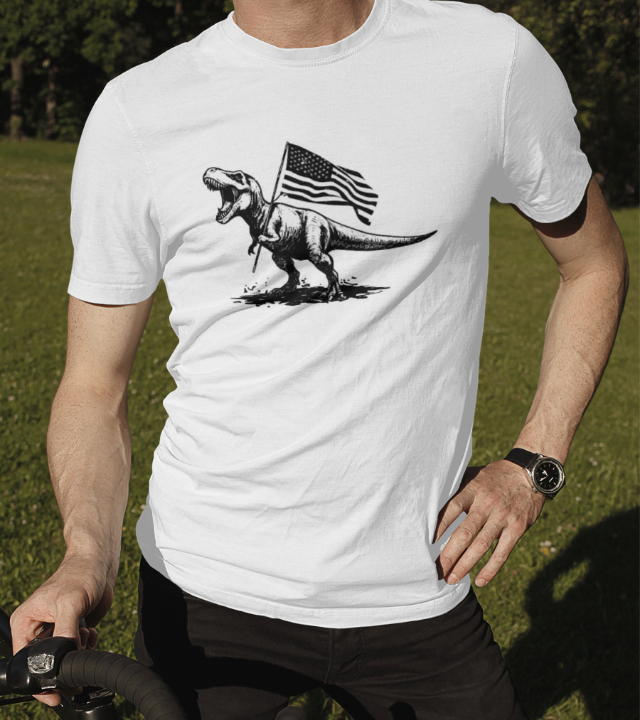 American Rex Holding USA Flag T-Shirt