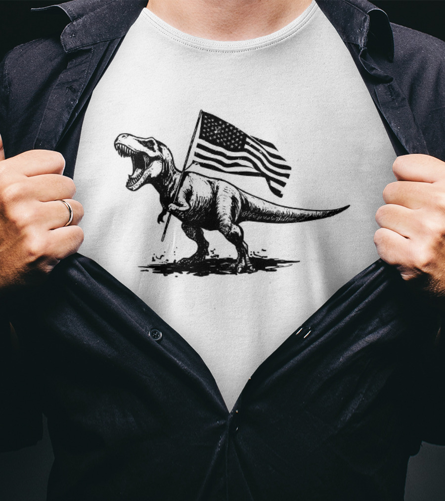 American Rex Holding USA Flag T-Shirt