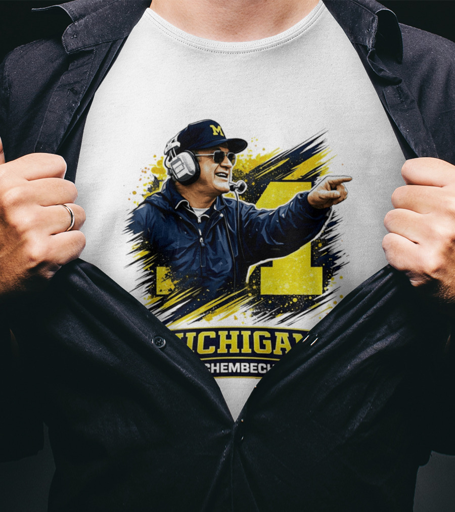 Bo Schembechler Michigan Wolverines Coach Iconic M Football T-Shirt