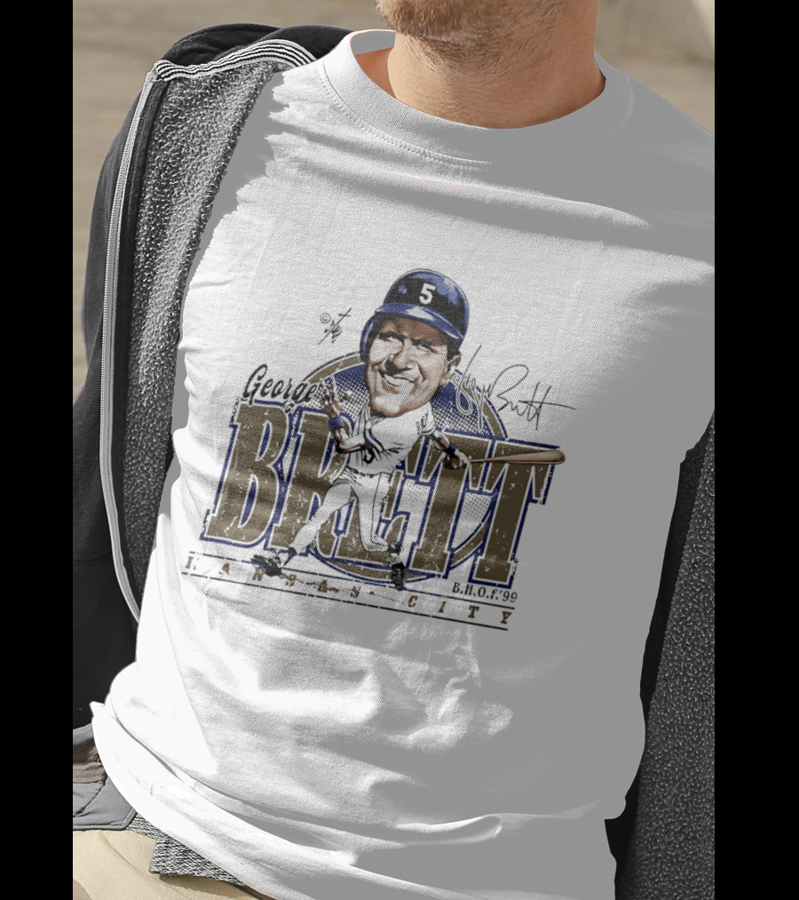 George Brett Kansas City Royals H.O.F. 1999 Bruce Stark T-Shirt