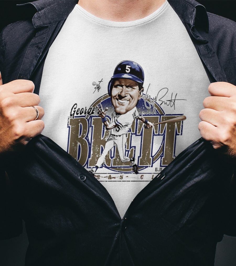 George Brett Kansas City Royals H.O.F. 1999 Bruce Stark T-Shirt