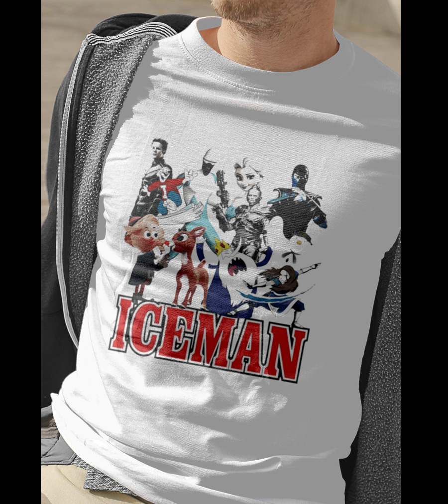 Iceman Elsa Sub Zero Mr. Freeze Cartoon Characters T-Shirt
