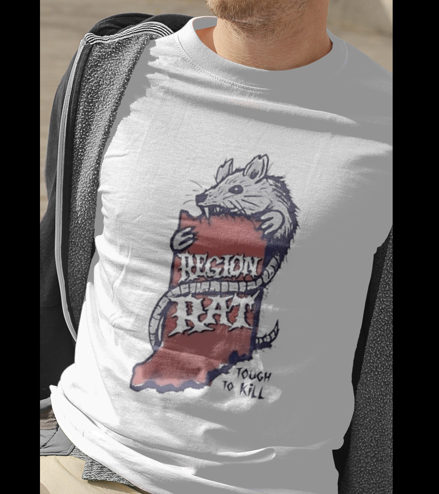 Region Rat Indiana State Map Tough To Kill T-Shirt