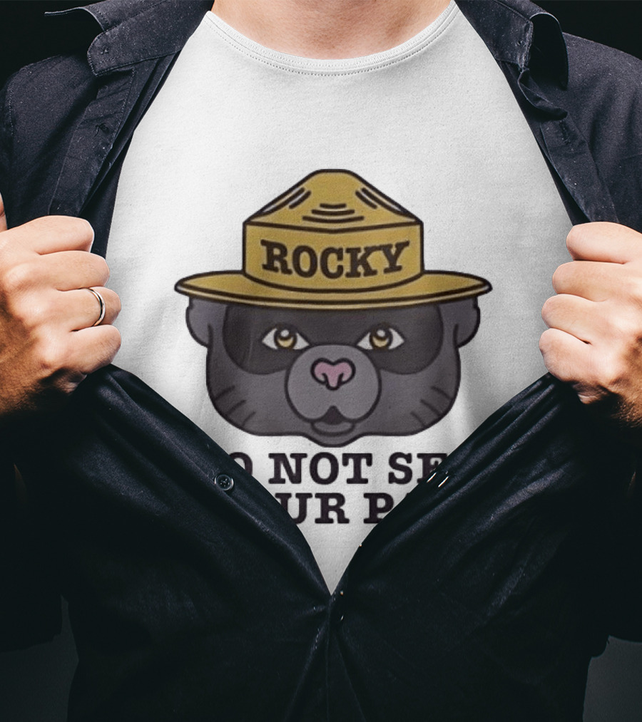 Rocky Raccoon Head Do Not Sex In Our Park Wildlife Warning T-Shirt