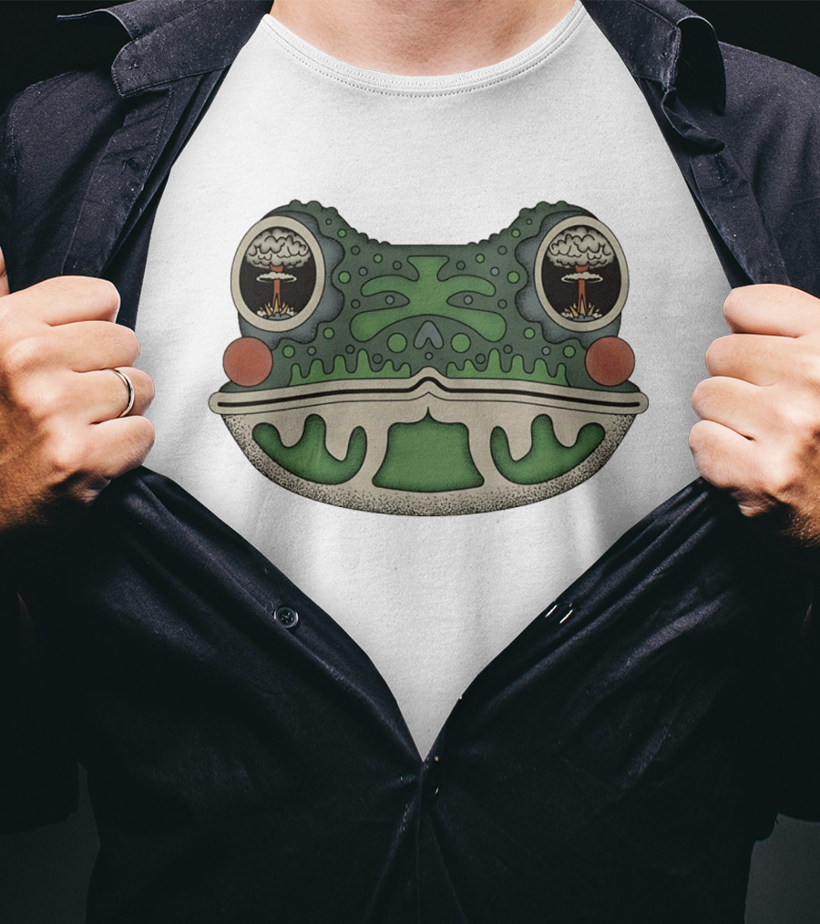 Toad Toadal Destruction Atomic Bomb Eyes Frog T-Shirt