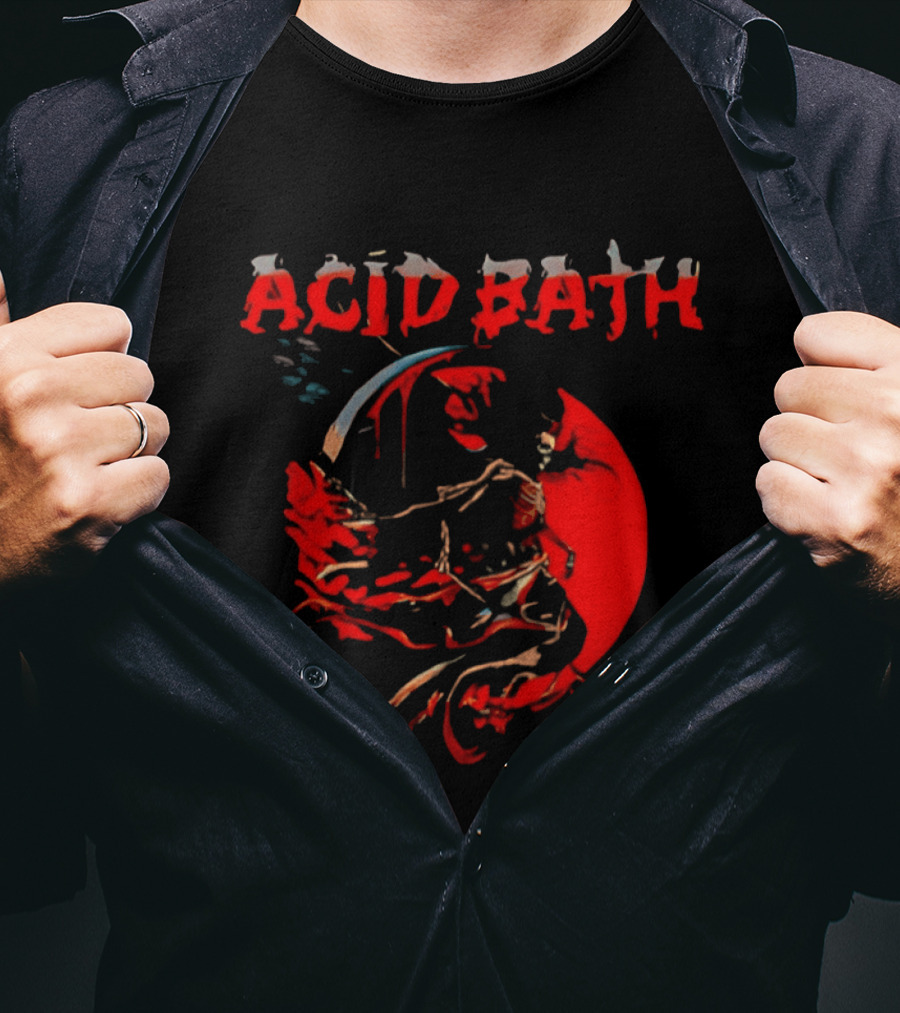 Acid Bath Winged Reaper Skull 2026 T-Shirt