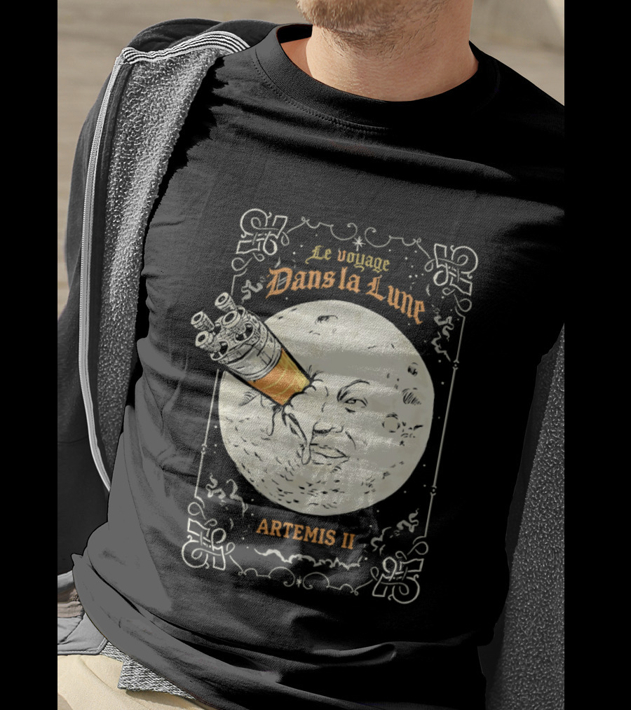 Le Voyage Dans La Lune Artemis II Moon Exploration T-Shirt