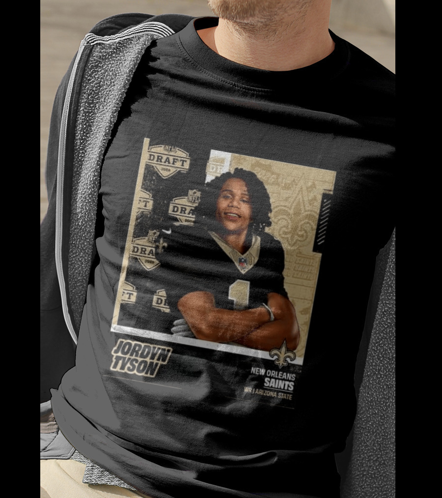 Jordyn Tyson New Orleans Saints 2026 NFL Draft Round 1 Pick 8 T-Shirt