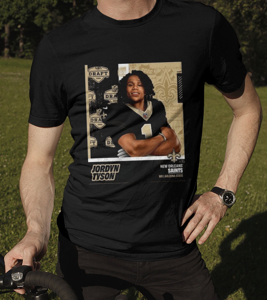 Jordyn Tyson New Orleans Saints 2026 NFL Draft Round 1 Pick 8 T-Shirt