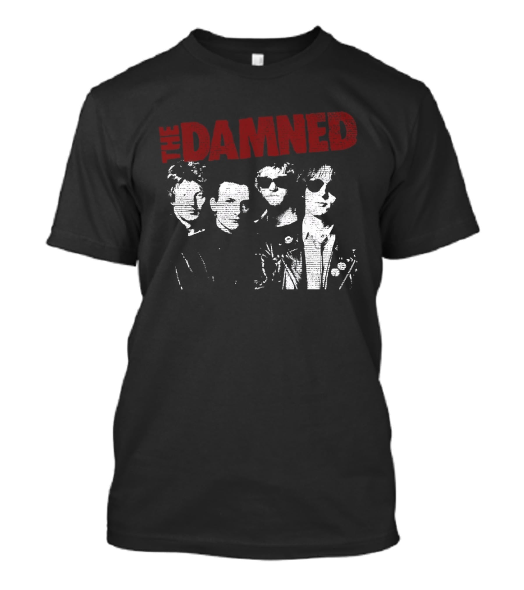 Dave Vanian Captain Sensible Brian James Rat Scabies The Damned Band Members T-Shirt