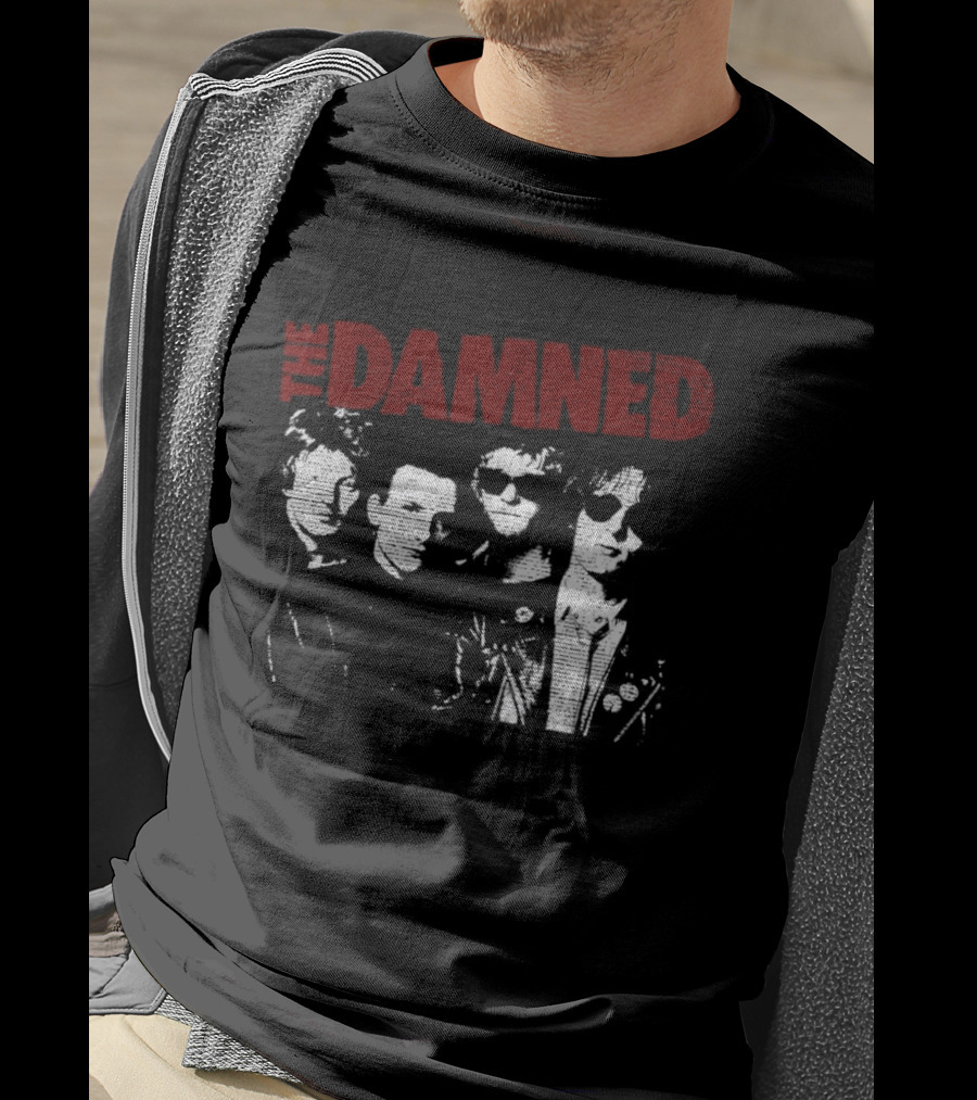 Dave Vanian Captain Sensible Brian James Rat Scabies The Damned Band Members T-Shirt