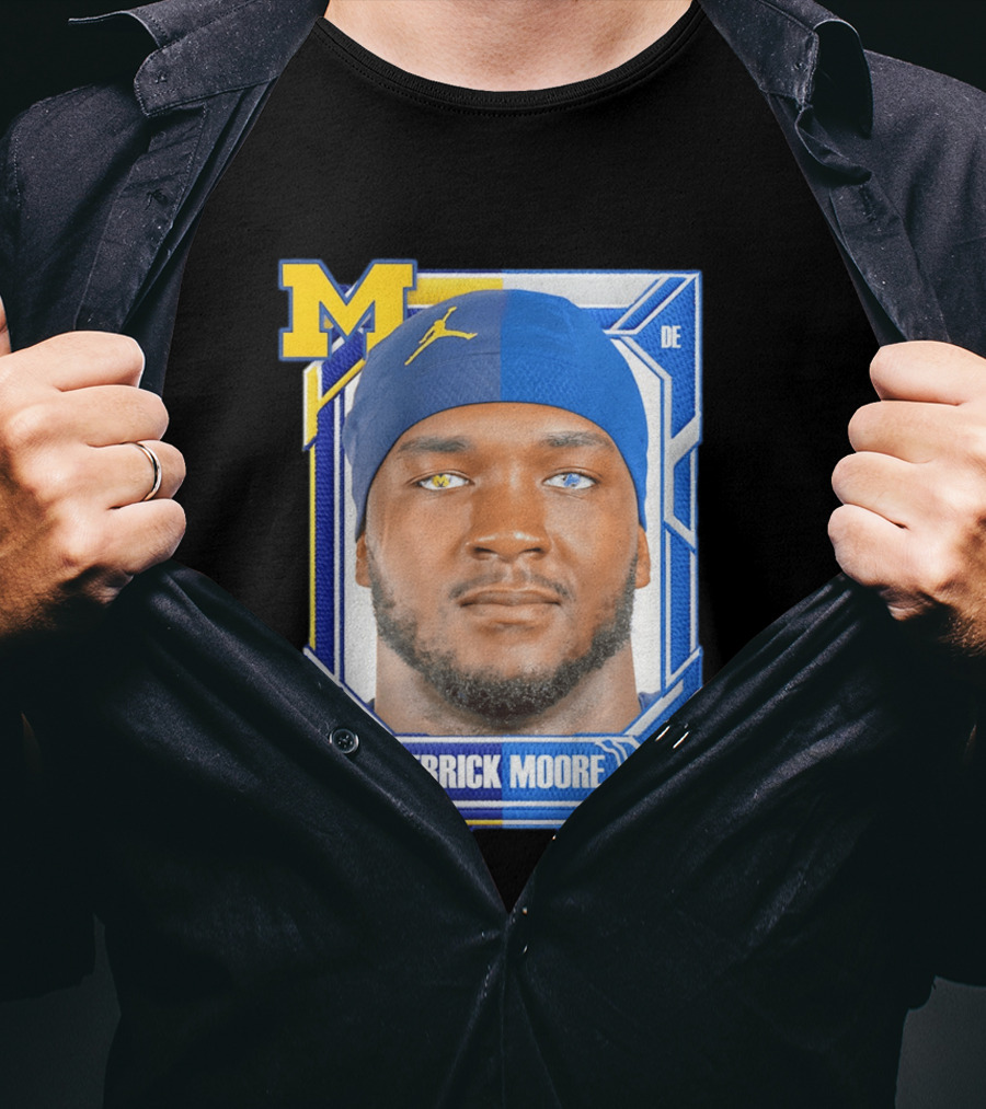 Derrick Moore Detroit Lions Round 2 Pick 44 Michigan 2026 Draft T-Shirt