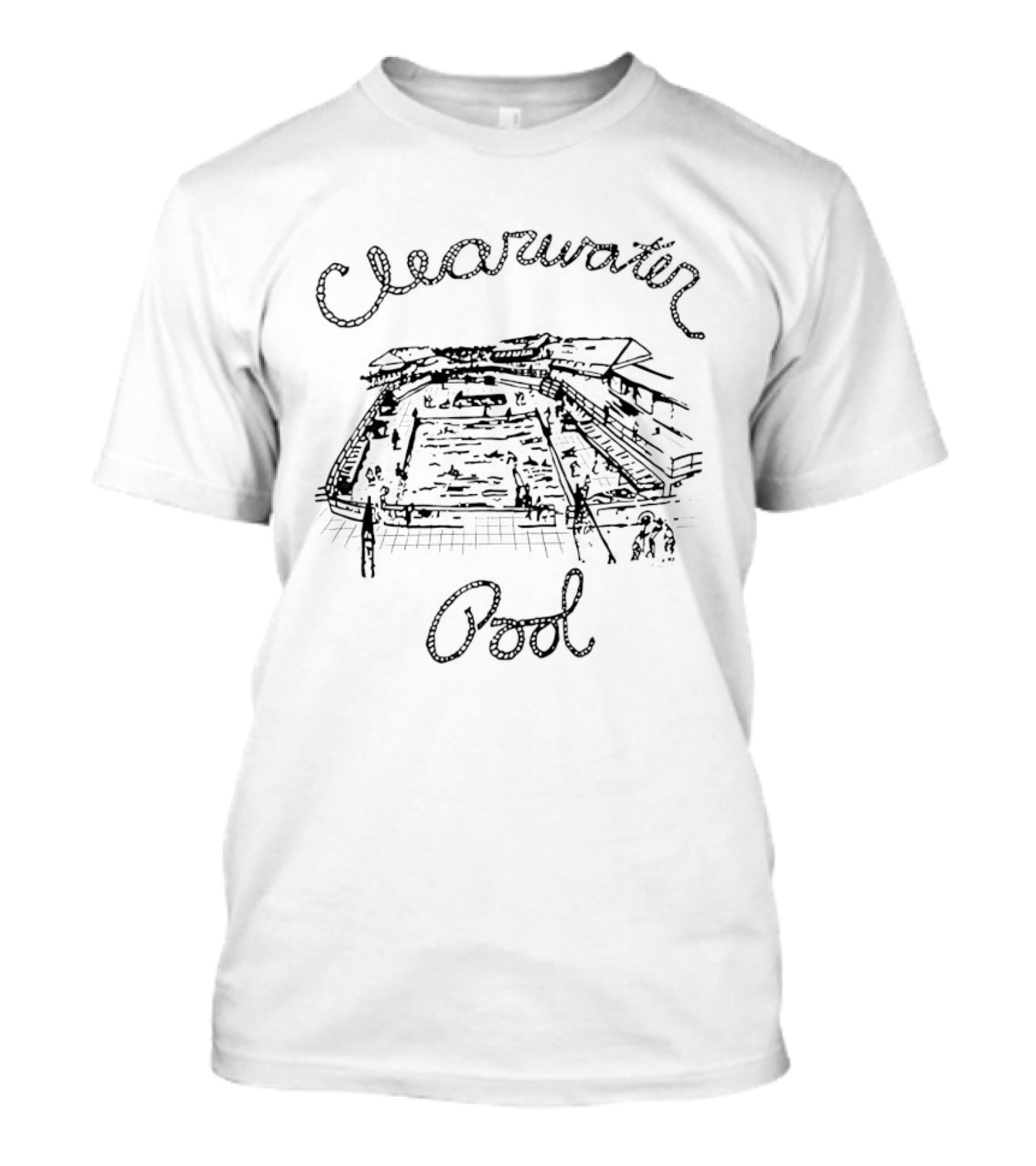 Clearwater Pool Vintage Hand Drawn Stadium T-Shirt