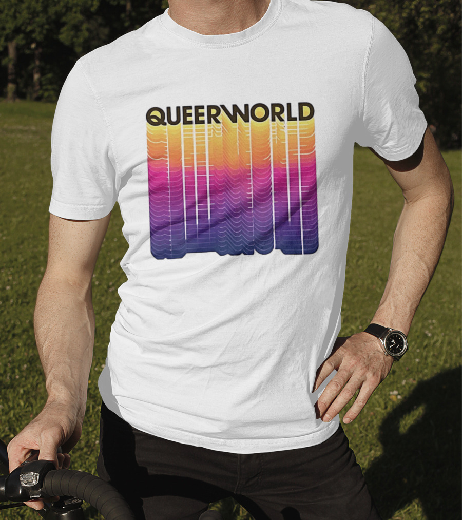 Eternity Queerworld Vibrant Gradient Lines T-Shirt