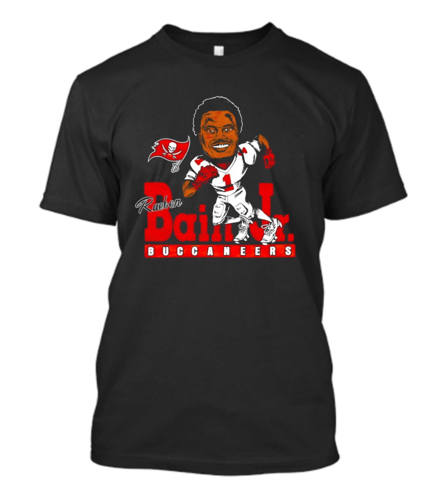 Rueben Bain Jr Buccaneers Caricature NFL Football Player Tampa Bay T-Shirt