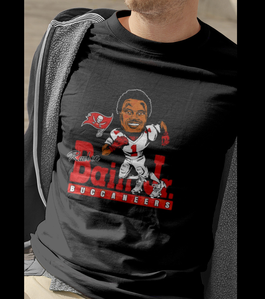 Rueben Bain Jr Buccaneers Caricature NFL Football Player Tampa Bay T-Shirt