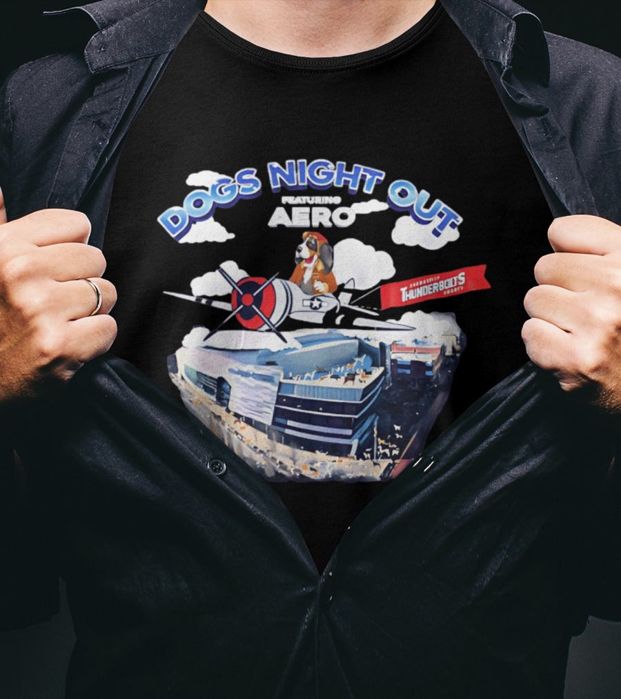 Evansville Thunderbolts Dogs Night Out Featuring Aero Event T-Shirt