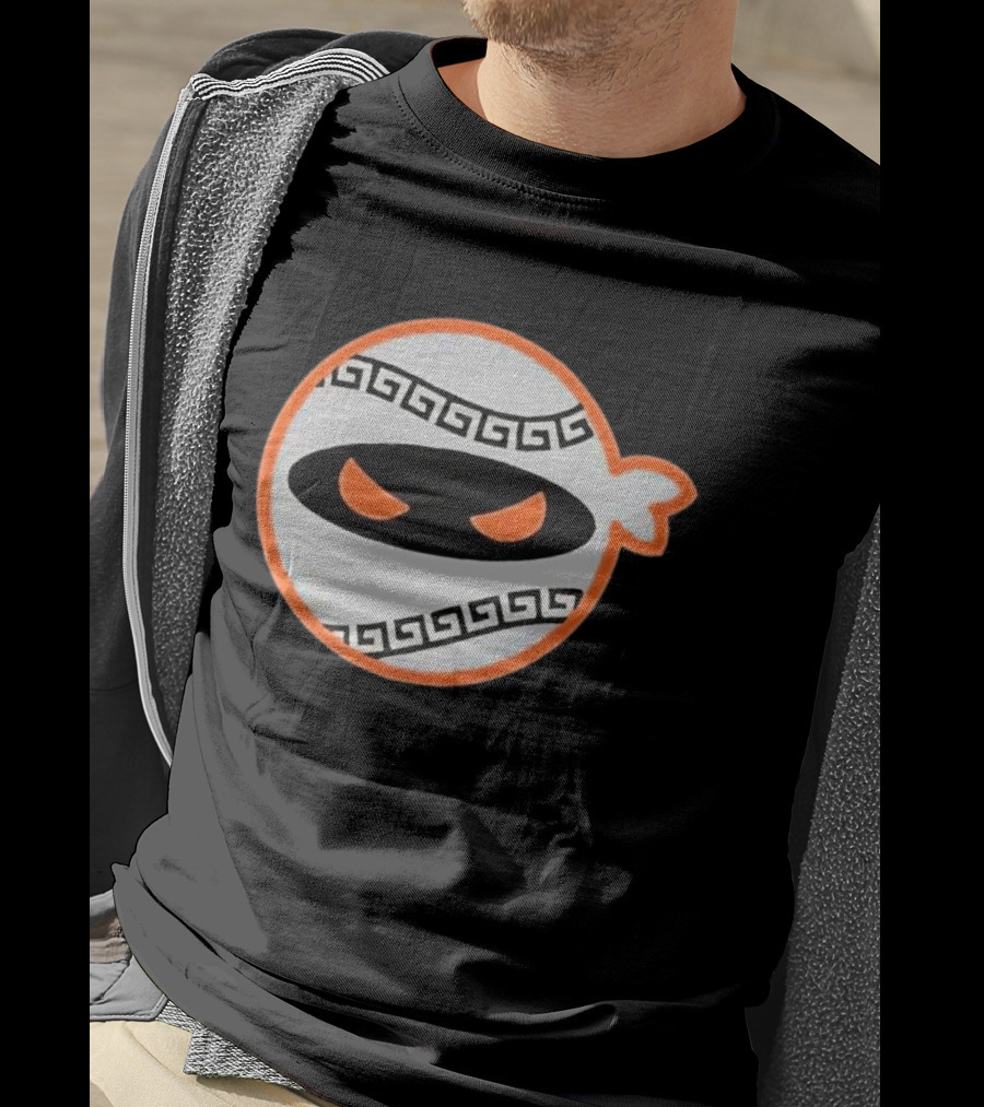 San Francisco Giants Pitching Ninja Baseball Greek Style Mask T-Shirt