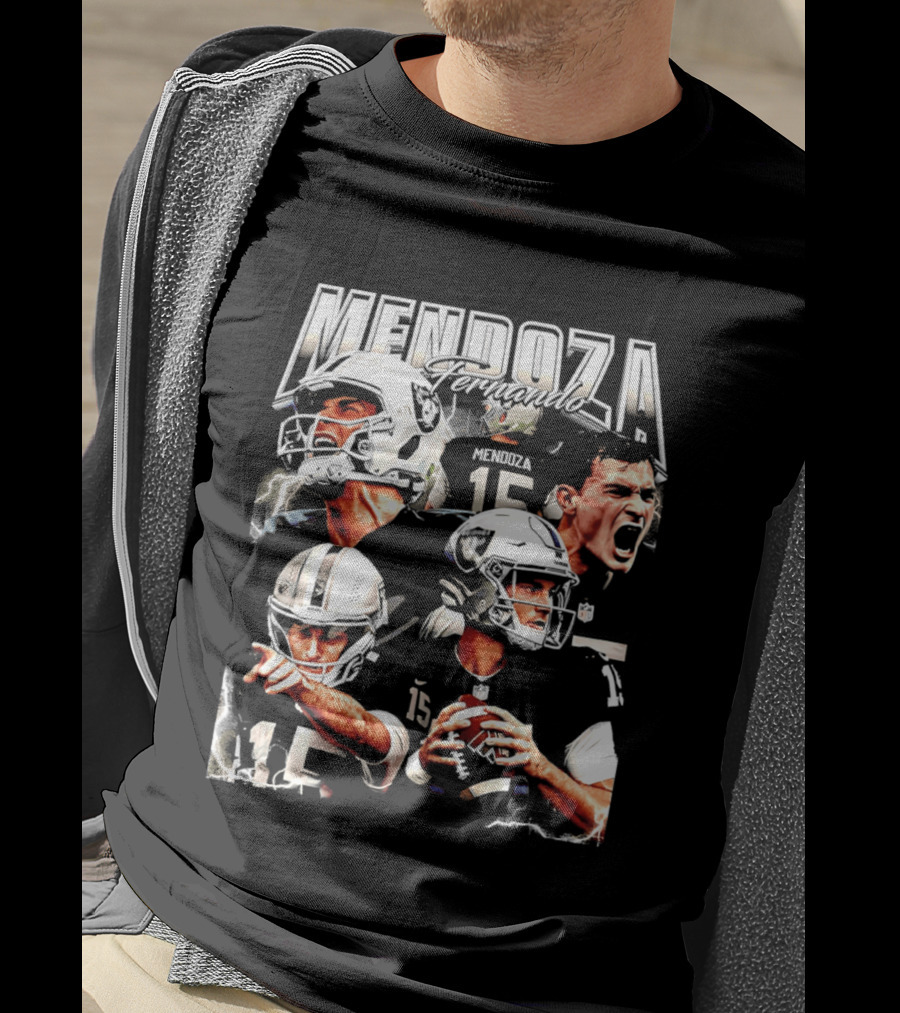 Fernando Mendoza Raiders 15 Retro 90s Bootleg T-Shirt