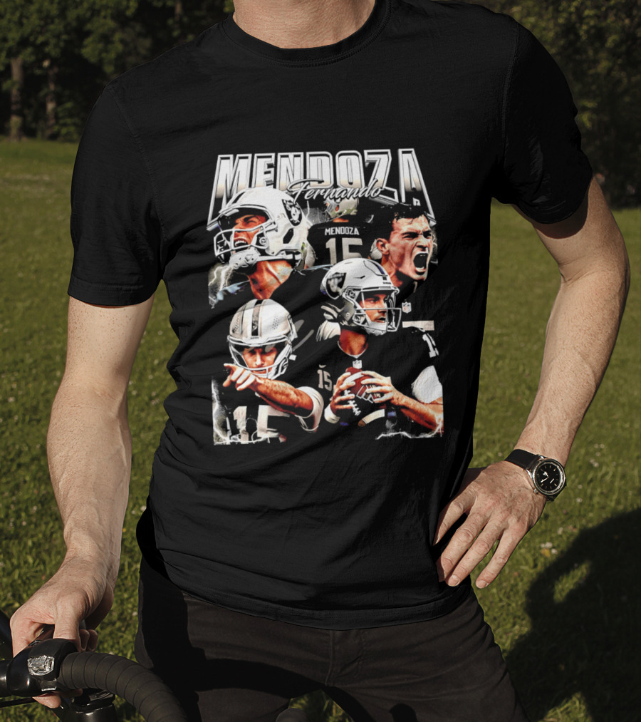 Fernando Mendoza Raiders 15 Retro 90s Bootleg T-Shirt