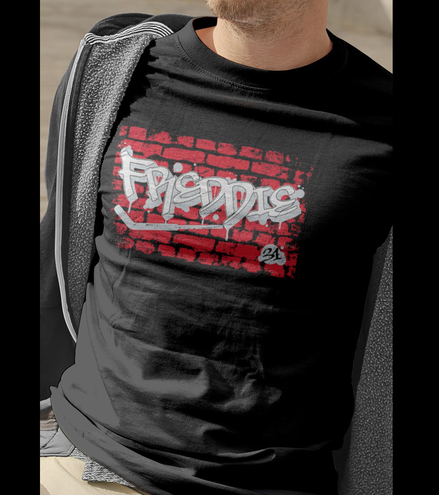 Frederik Andersen Freddie 31 Carolina Hurricanes Brick Wall Graffiti T-Shirt