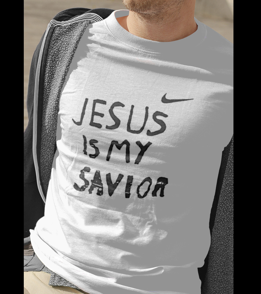 Norbert Lesniak Wearing Jesus Is My Savior Nike T-Shirt
