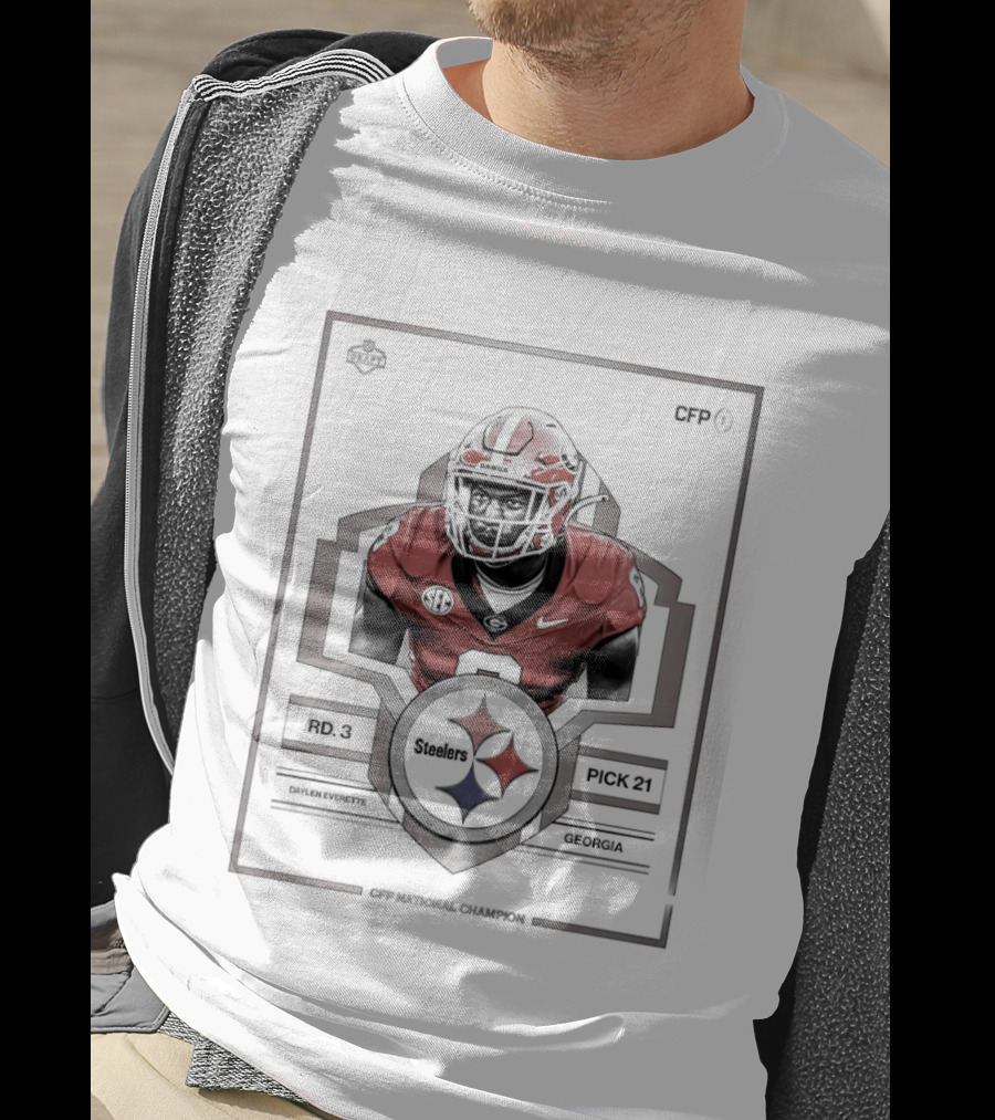 Pittsburgh Steelers Pick No. 8 Georgia Daylen Everette 2026 Draft T-Shirt