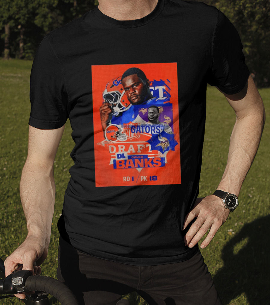 Florida Gators Football Caleb Banks NFL Draft DL Round 1 Pick 18 T-Shirt