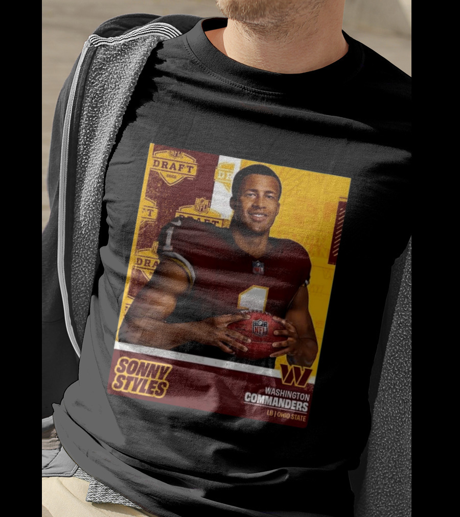 Sonny Styles Washington Commanders NFL Draft 2026 Ohio State Linebacker T-Shirt