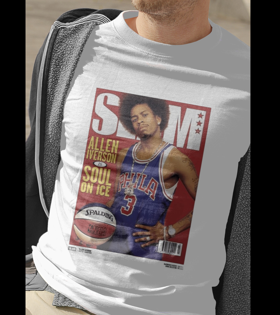 Allen Iverson Slam Cover Philadelphia 76ers Soul On Ice T-Shirt