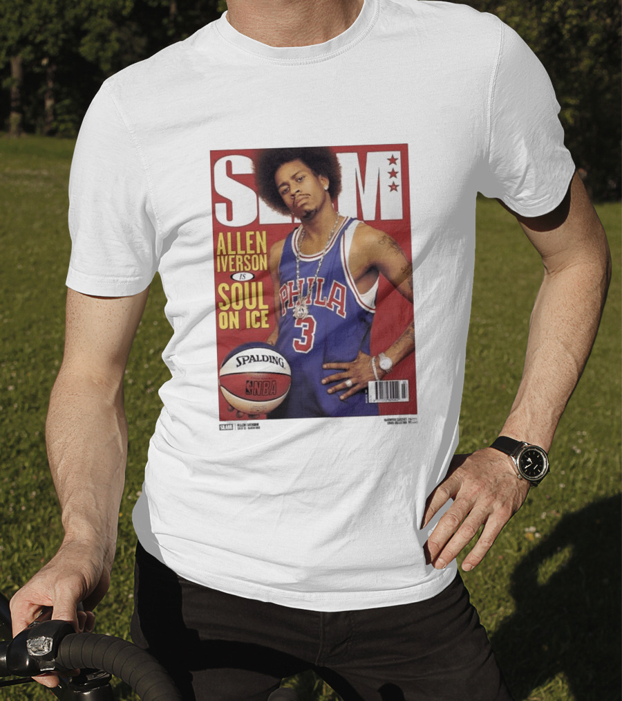 Allen Iverson Slam Cover Philadelphia 76ers Soul On Ice T-Shirt