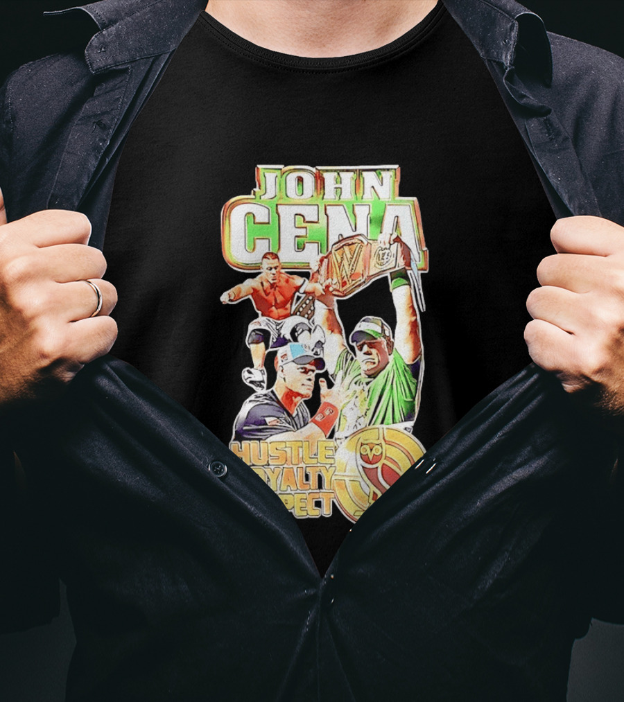 John Cena WWE Hustle Loyalty Respect Championship Victory Featuring OVO Owl T-Shirt