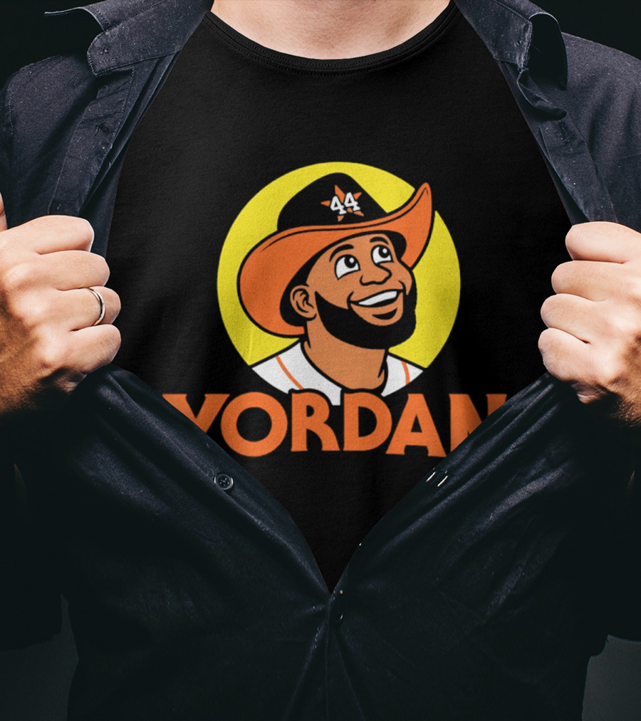 Yordan Alvarez Houston Astros Cartoon Cowboy Hat T-Shirt