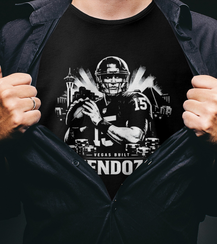 Vegas Built Mendoza City Skyline Fernando Mendoza 15 T-Shirt