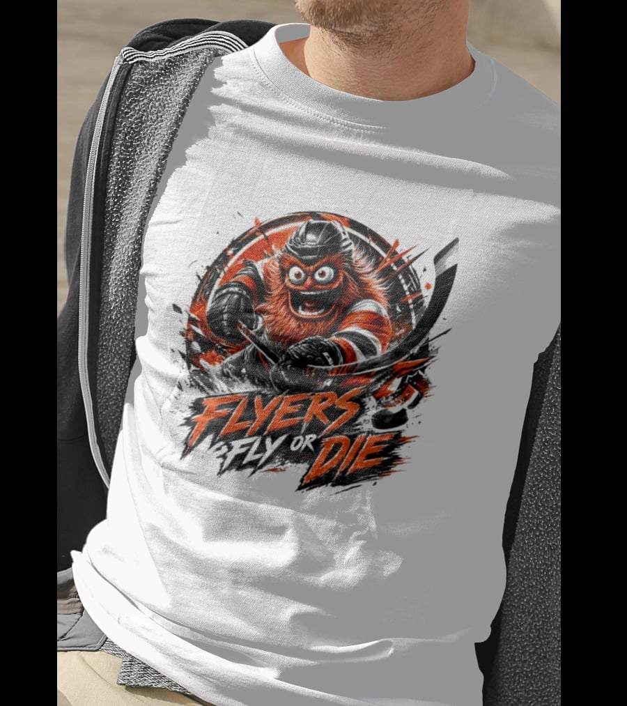 Flyers Hockey Gritty Flyers Fly Or Die NHL 2026 T-Shirt
