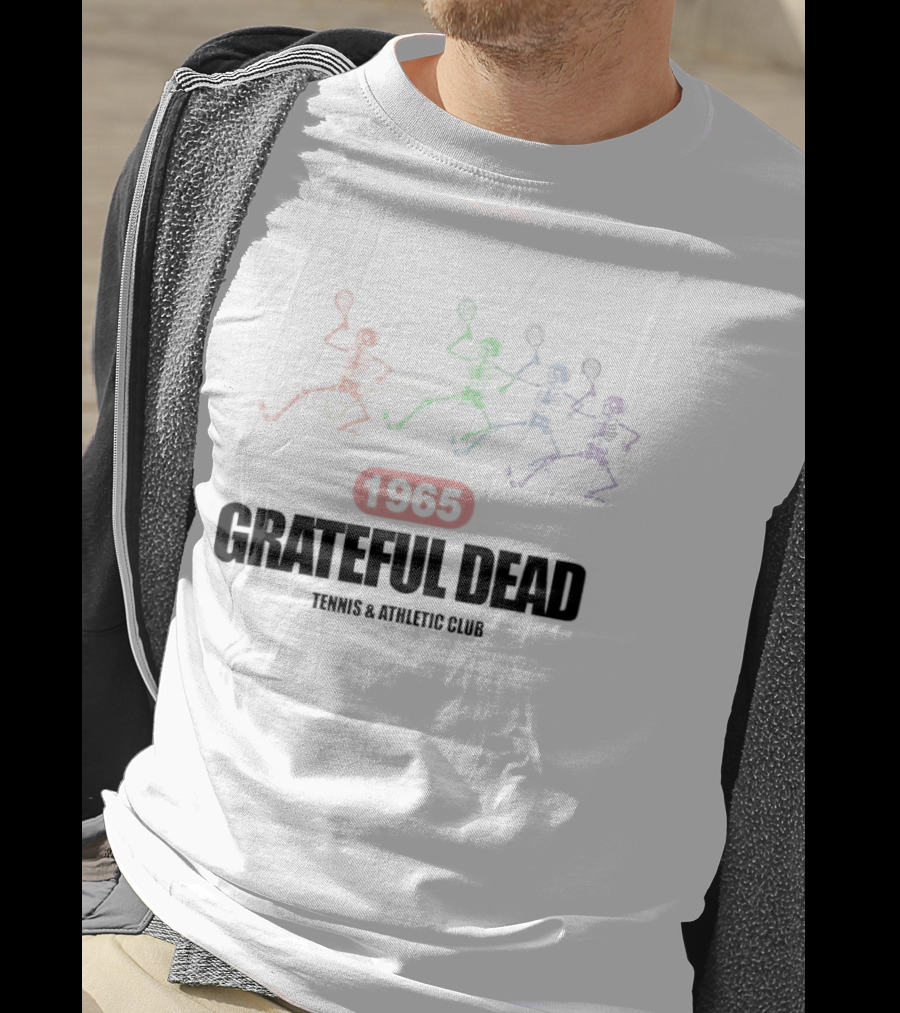 Grateful Dead 1965 Colorful Athletics Tennis Club T-Shirt