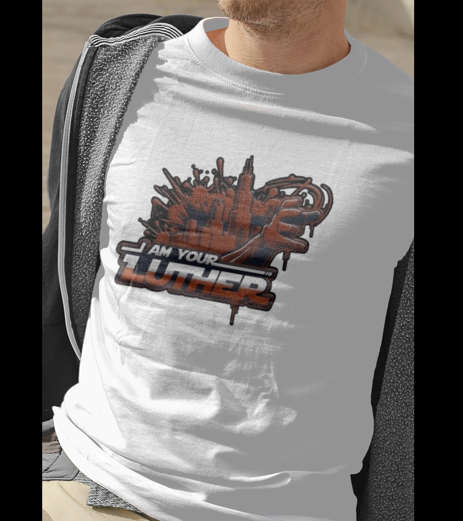 I Am Your Luther Urban Cityscape Graffiti Style Hand Gesture T-Shirt