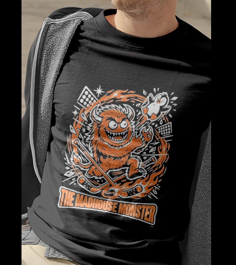 The Madhouse Monster Philadelphia Flyers Beat Pittsburgh Penguins Hockey Rivalry T-Shirt