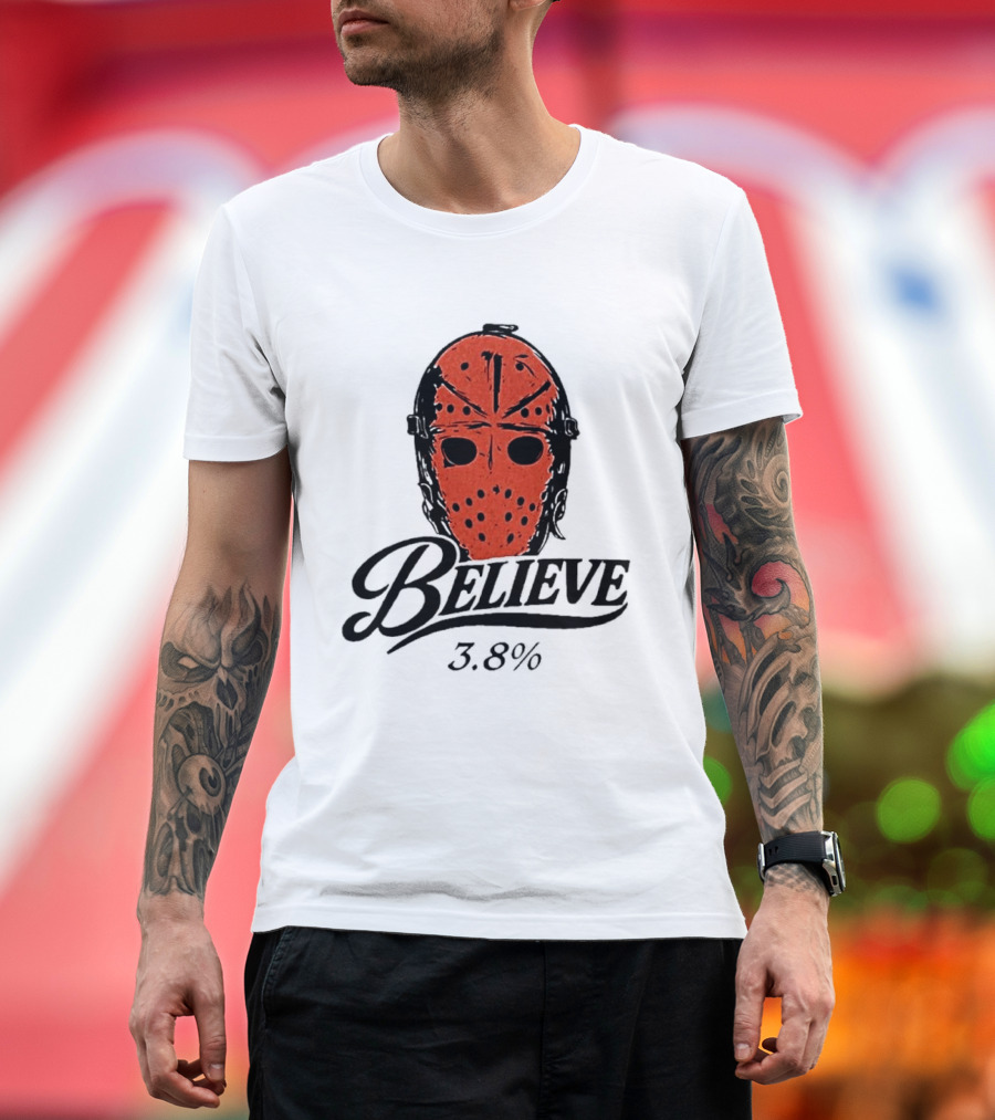 Philadelphia Flyers Believe 3.8% Jason Voorhees Mask T-Shirt