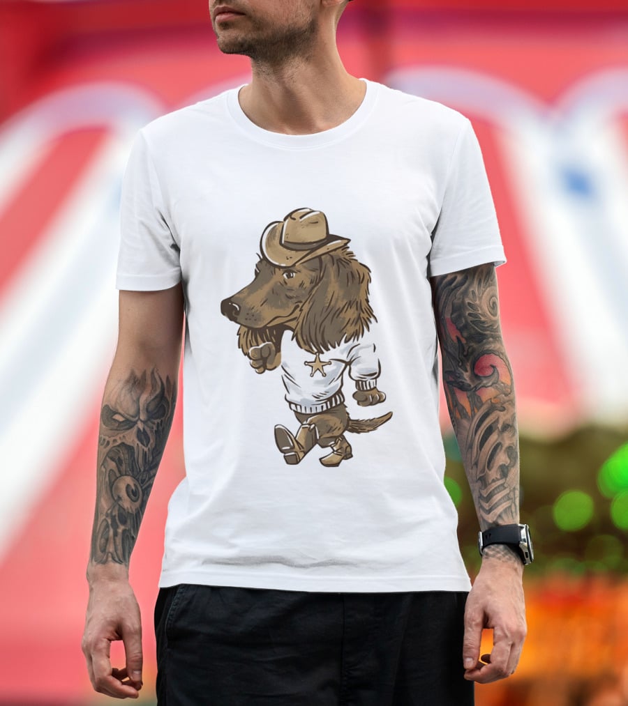Starkville Derby 2026 Cowboy Dachshund Weenie Deputy Star T-Shirt