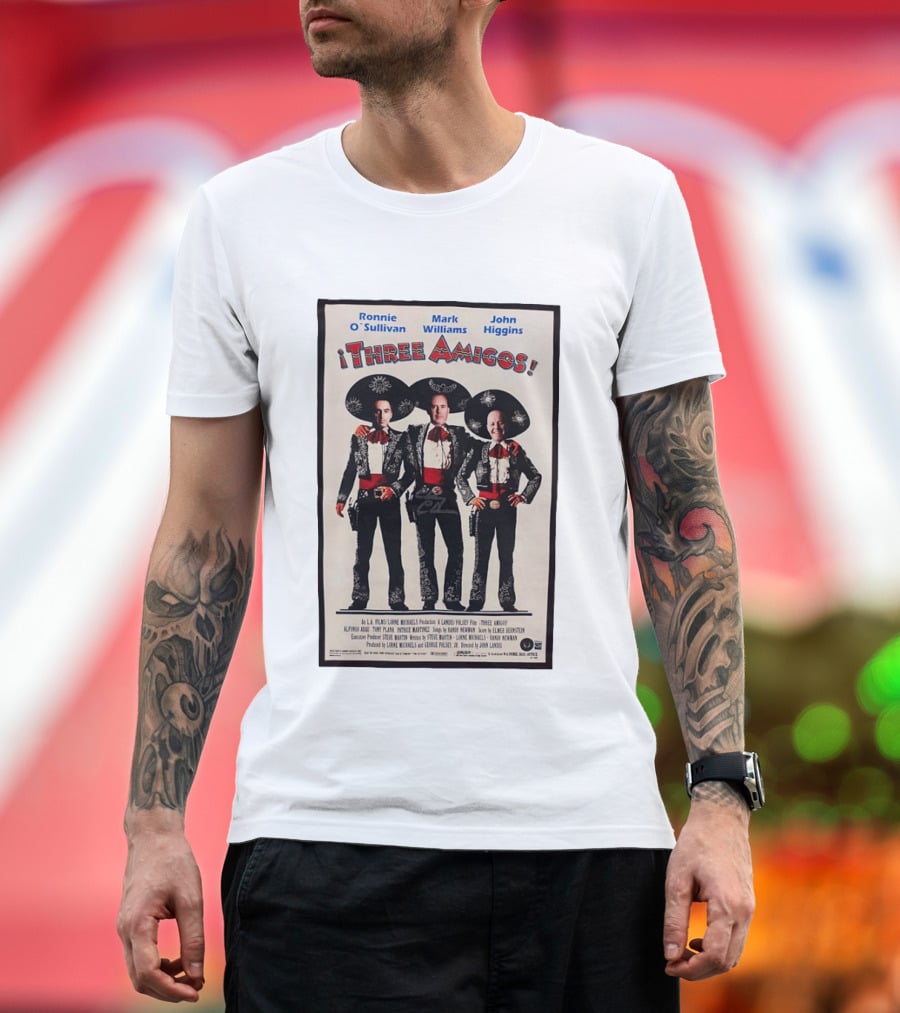 Ronnie O'Sullivan Mark Williams John Higgins Three Amigos Mexican Hat T-Shirt