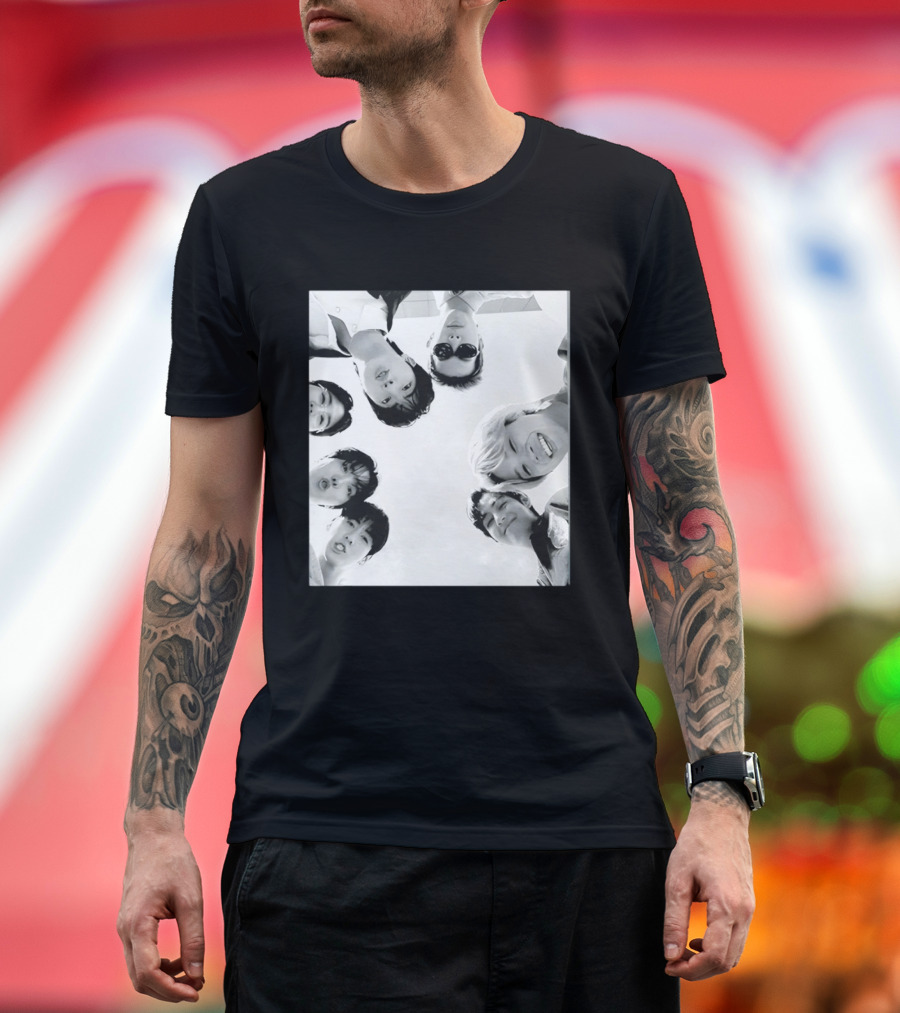 BTS Arirang World Tour Kpop 2026 Group Photo Black And White Aesthetic T-Shirt