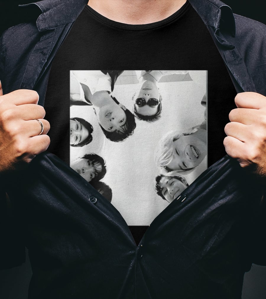 BTS Arirang World Tour Kpop 2026 Group Photo Black And White Aesthetic T-Shirt
