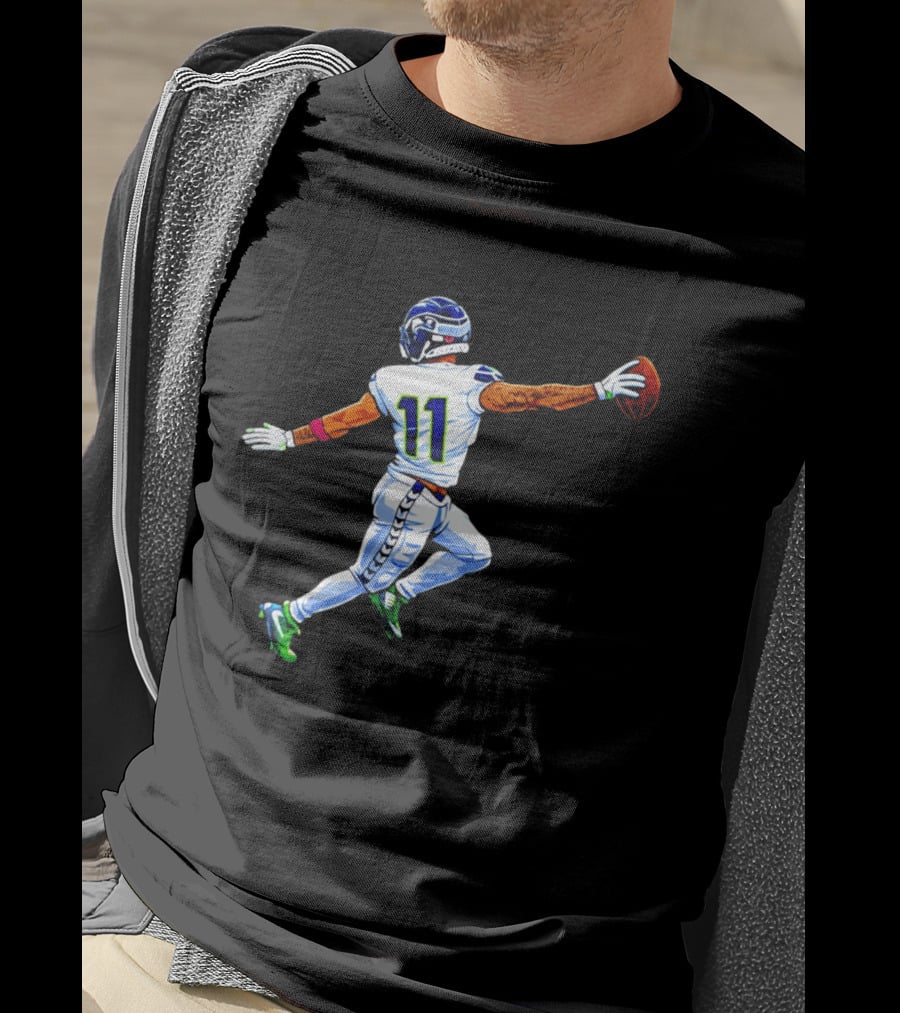 Jaxon Smith Njigba Seahawks Touchdown Celebration Number 11 Football Play T-Shirt
