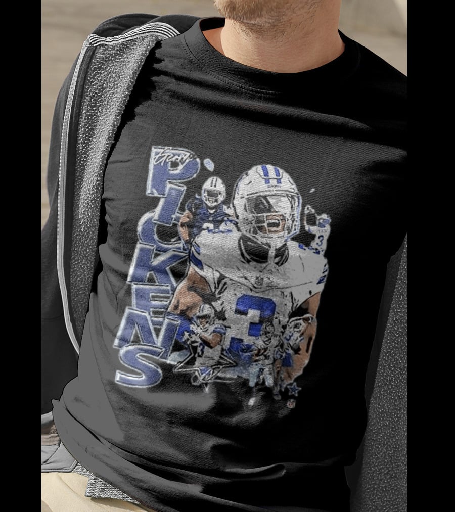 Dallas Cowboys George Pickens Player 3 Star Fans Collection T-Shirt