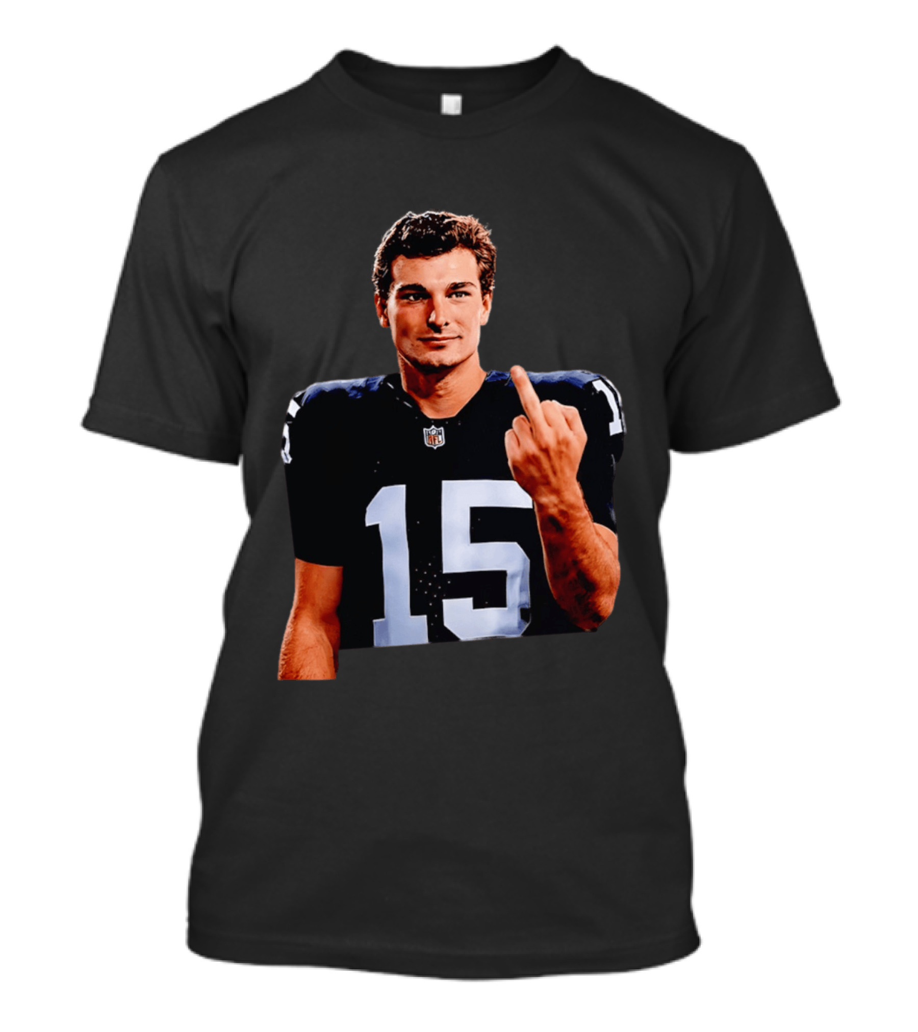 Las Vegas Raiders Fernando Mendoza 2026 Middle Finger Gesture T-Shirt