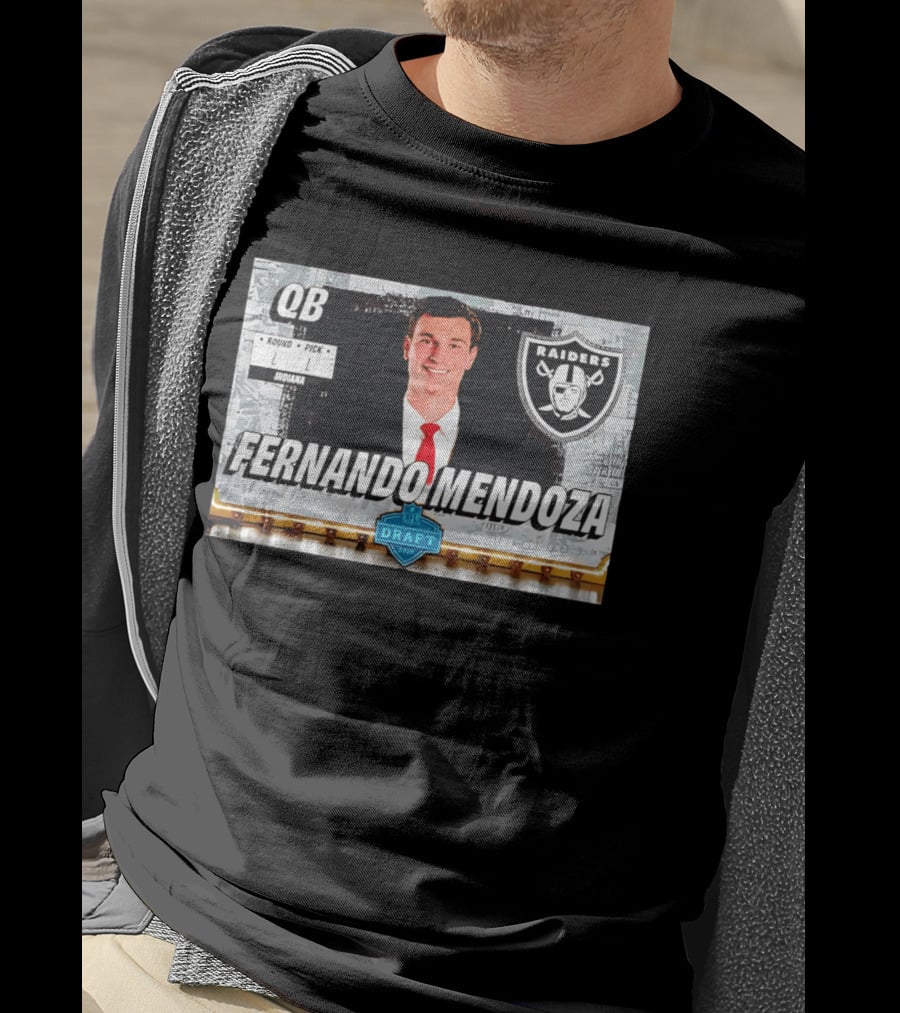 Las Vegas Raiders NFL Draft 2025 QB Fernando Mendoza T-Shirt