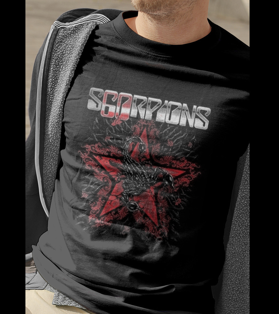 Scorpions Blowing With The Wind Of Change Red Burst T-Shirt