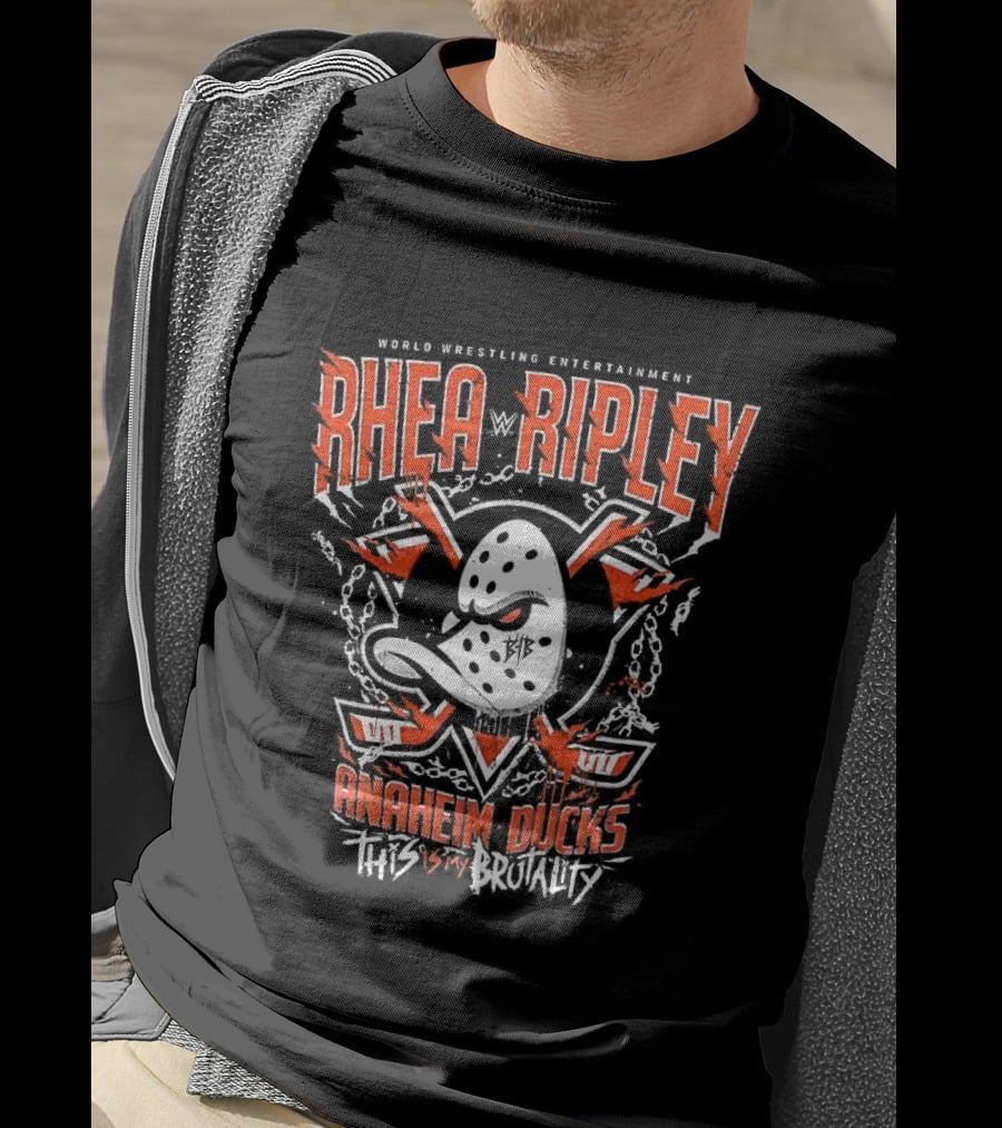 Rhea Ripley Anaheim Ducks This Is My Brutality Collaboration T-Shirt