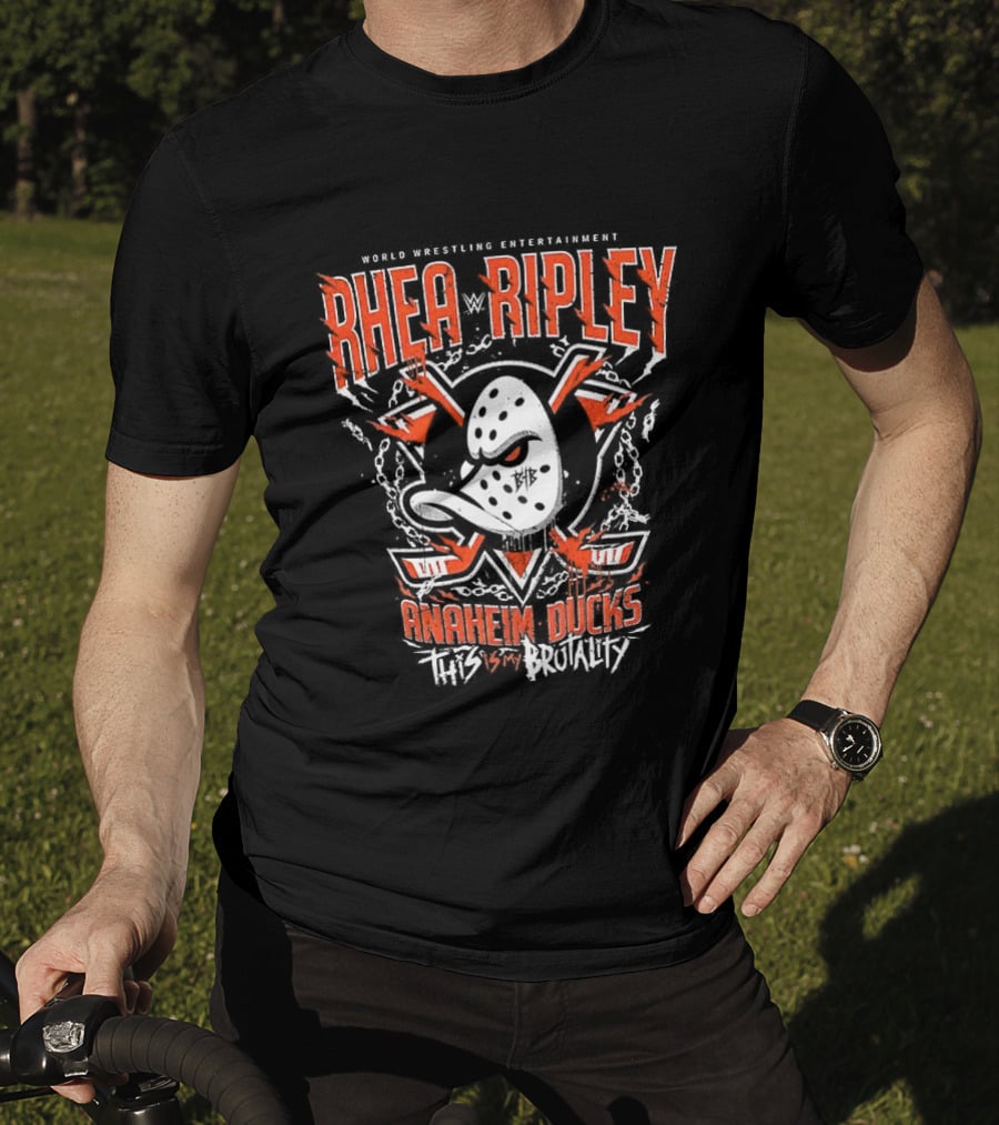 Rhea Ripley Anaheim Ducks This Is My Brutality Collaboration T-Shirt